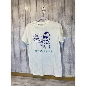 Toy Machine Skateboards "No Posers" Short Sleeve T-shirt in white. size - S